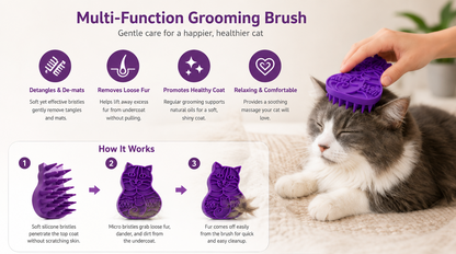 Flexible Cat Grooming Massage Brush